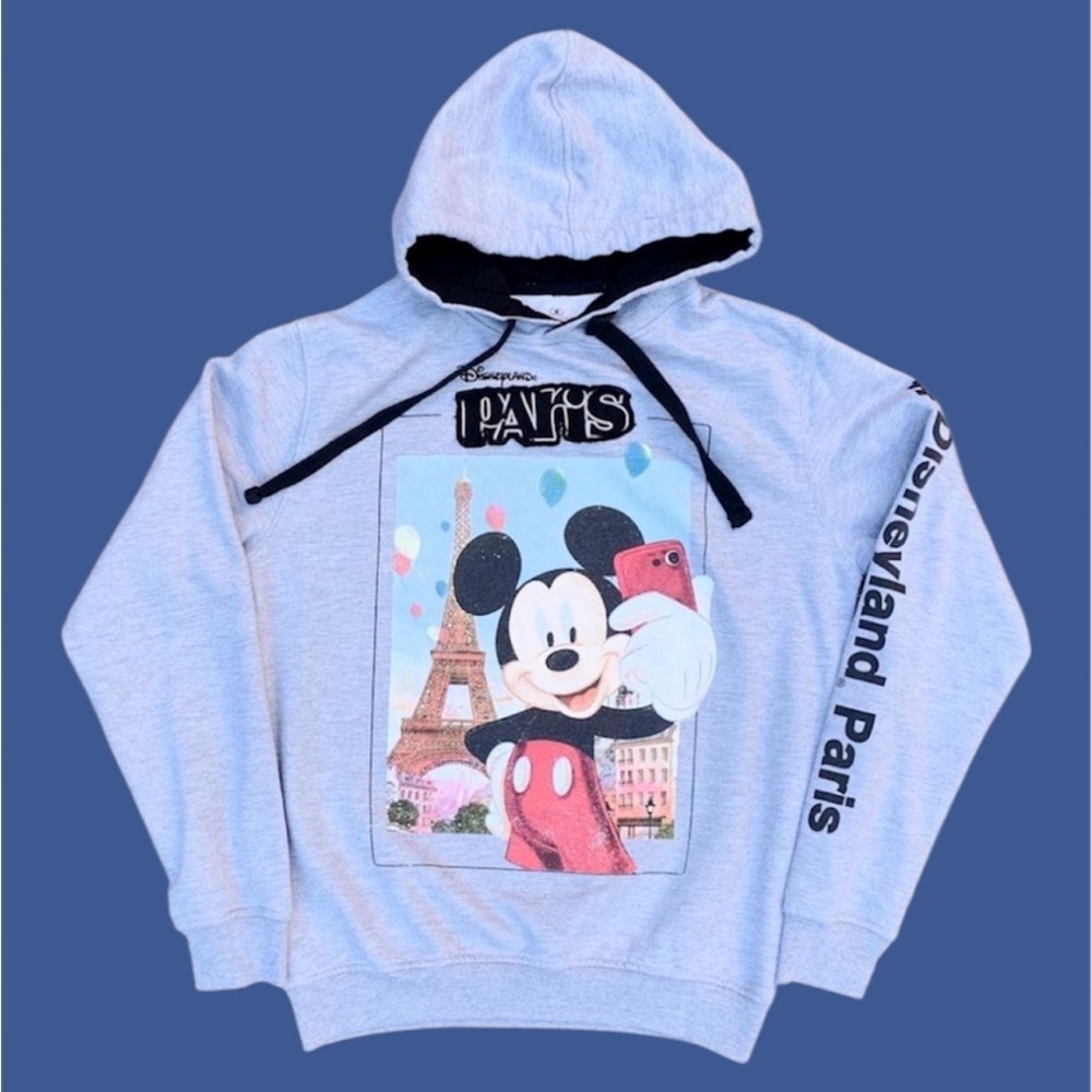 Disneyland Paris Mickey Mouse Eiffel Tower Y2K Hoodie Women's Size (M)